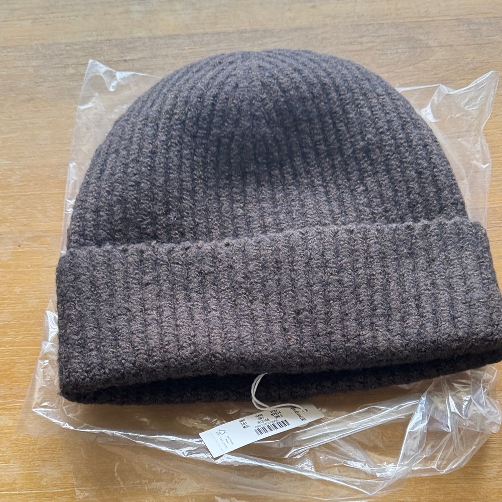 Madewell Brown Ribbed Knit Beanie